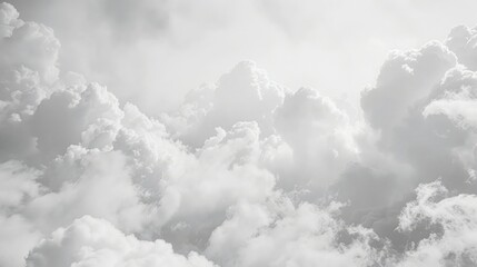 A sky covered with thick, white clouds, suggesting an overcast day and creating a soft background - Powered by Adobe