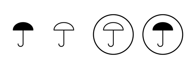 umbrella icon vector isolated on white background. Umbrella vector icon