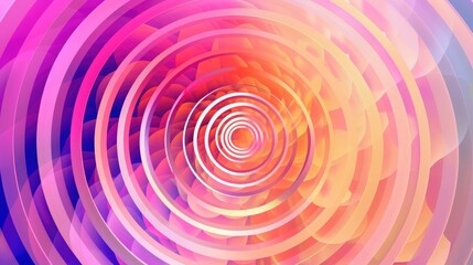 Naklejka premium Abstract background with concentric circles in different sizes and colors, creating a hypnotic effect