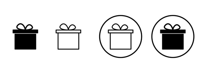 Gift icon vector isolated on white background. gift vector icon.  birthday gift