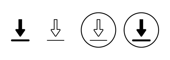 Download icon vector isolated on white background. Downloading vector icon