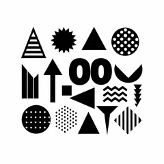 Obraz premium geometric shapes memphis design r