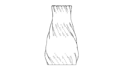 glass vase isolated