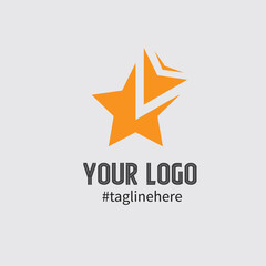 star logo, simple design, modern and cool