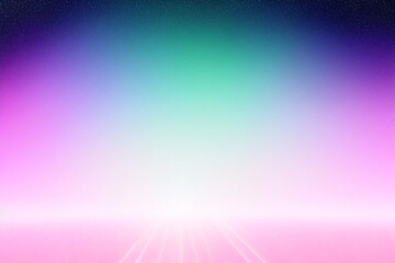 Fototapeta premium Pink pastel background with hearts and bokeh. Fantasy kawaii magic sky with gradient. Cute vector print. Dreamy girly fantasy wallpaper.