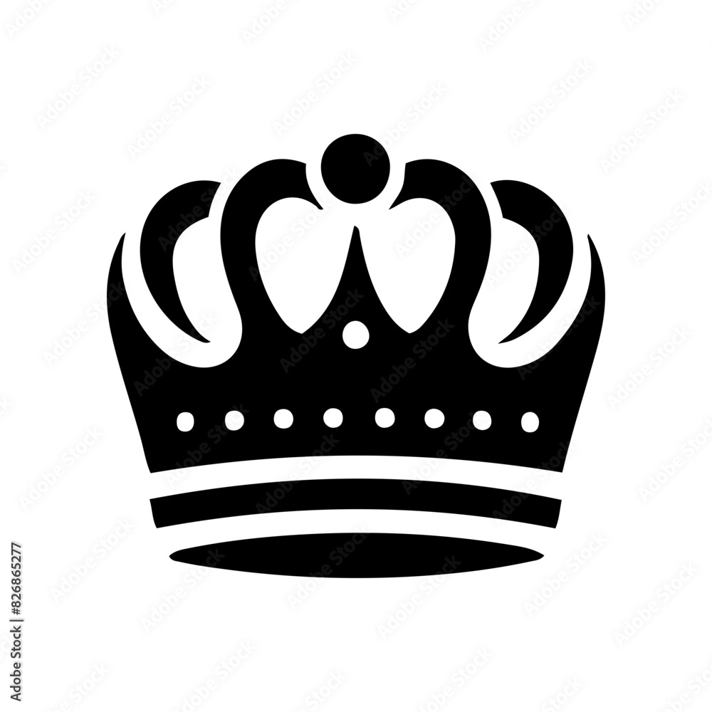 Wall mural Crown king silhouette vector Elements for premium - Wall murals