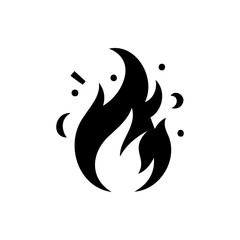 Fototapeta premium Vector silhouette graphic fireball flames dangerous combustion