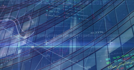 Obraz premium Multiple screens displaying stock market data, reflecting trends