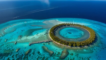 Amazing natural scenery of ocean waves