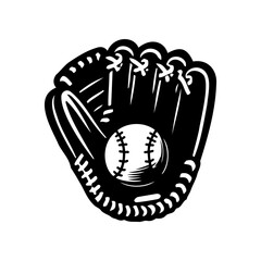 Baseball glove silhouette design vector Elements for baseball