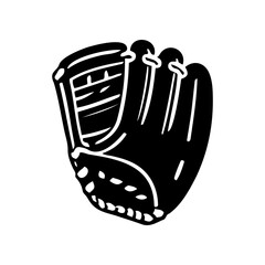Baseball glove silhouette design vector Elements for baseball