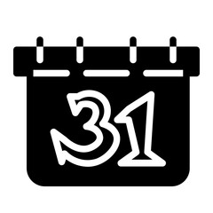 December 31st in glyph style