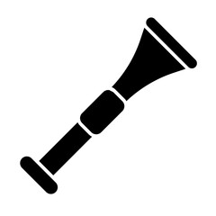 New Year's trumpet in glyph style