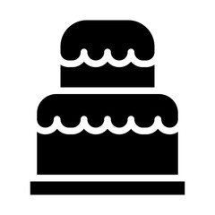 new year cake in solid style