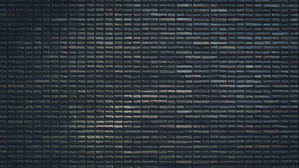 Textured Brick Wall: Shades of Black and Gray