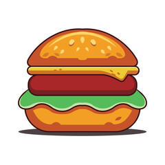 vector illustration of hamburger snack design