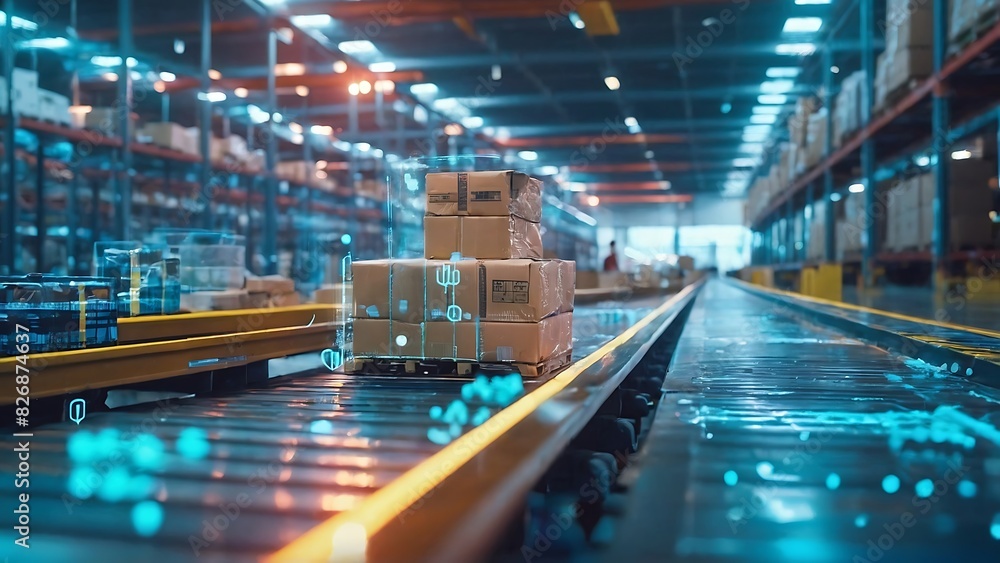 Poster smart warehouse management system using augmented reality technology to identify package picking and