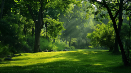 Obraz premium relaxing green landscape 