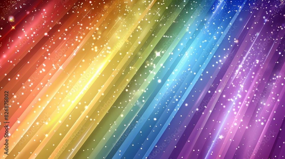 Poster colorful abstract design with glowing line with dots and gradients background, overlapping layers on