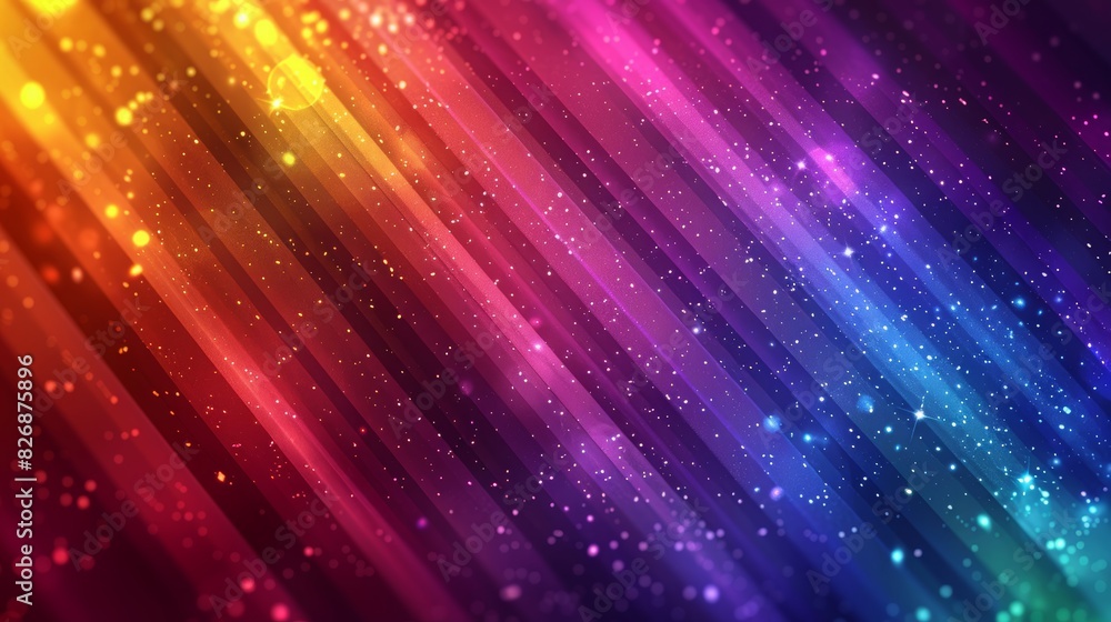 Poster colorful abstract design with glowing line with dots and gradients background, overlapping layers on