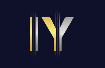 Unique iY letter logo Icon vector template.