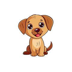 Obraz premium A Funny Cartoon Dog, Cartoon Illustration