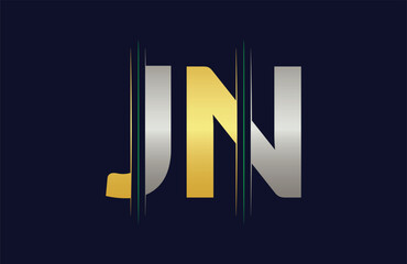 JN letter colorful logo in the circle. Vector Logo Illustration.