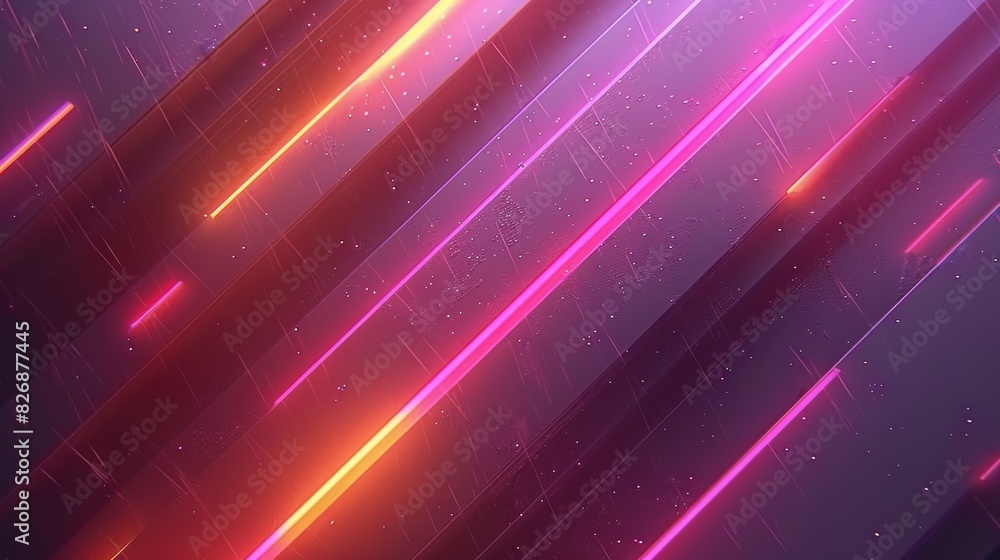 Poster colorful abstract design with glowing line with dots and gradients background, overlapping layers on