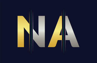 NA Letter logo design vector template.