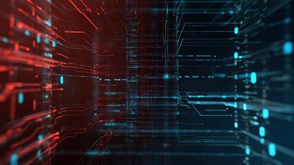 An infographic showing the process of machine learning, machine learning, blurred background