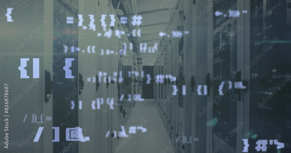 Poster image of data processing over computer servers