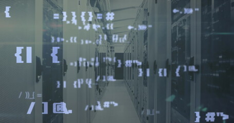 Image of data processing over computer servers