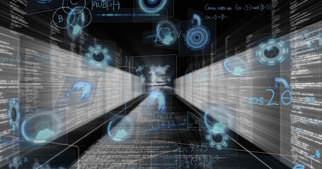 Image of data processing over computer servers