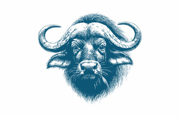buffalo vintage illustration. isolated on white background