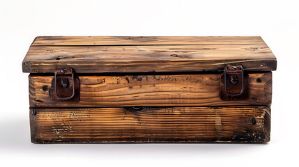 A rustic wooden bread box with a hinged lid, keeping loaves fresh and ready to slice for morning toast