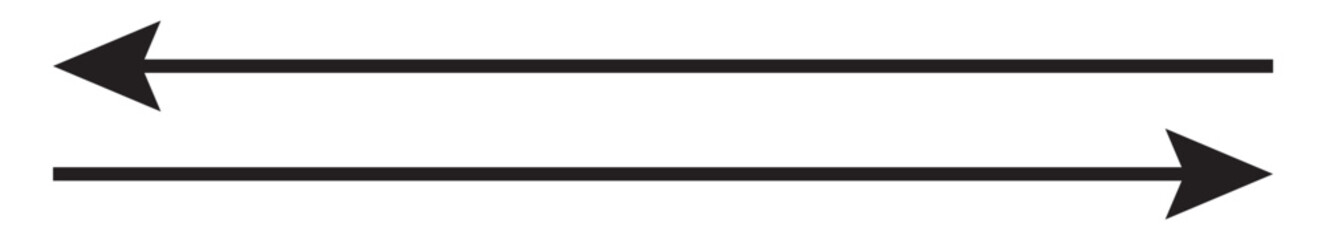 Obraz premium Long arrows icon set. Vector set of trendy long arrows left and right in flat style. Black arrows vector illustration. Icons isolated.Straight long right vector arrow icon.Replaceable vector design 