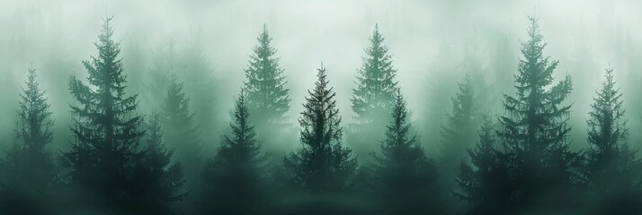 Obraz premium Realistic photography of coniferous forest. Abstract background of a northern forest