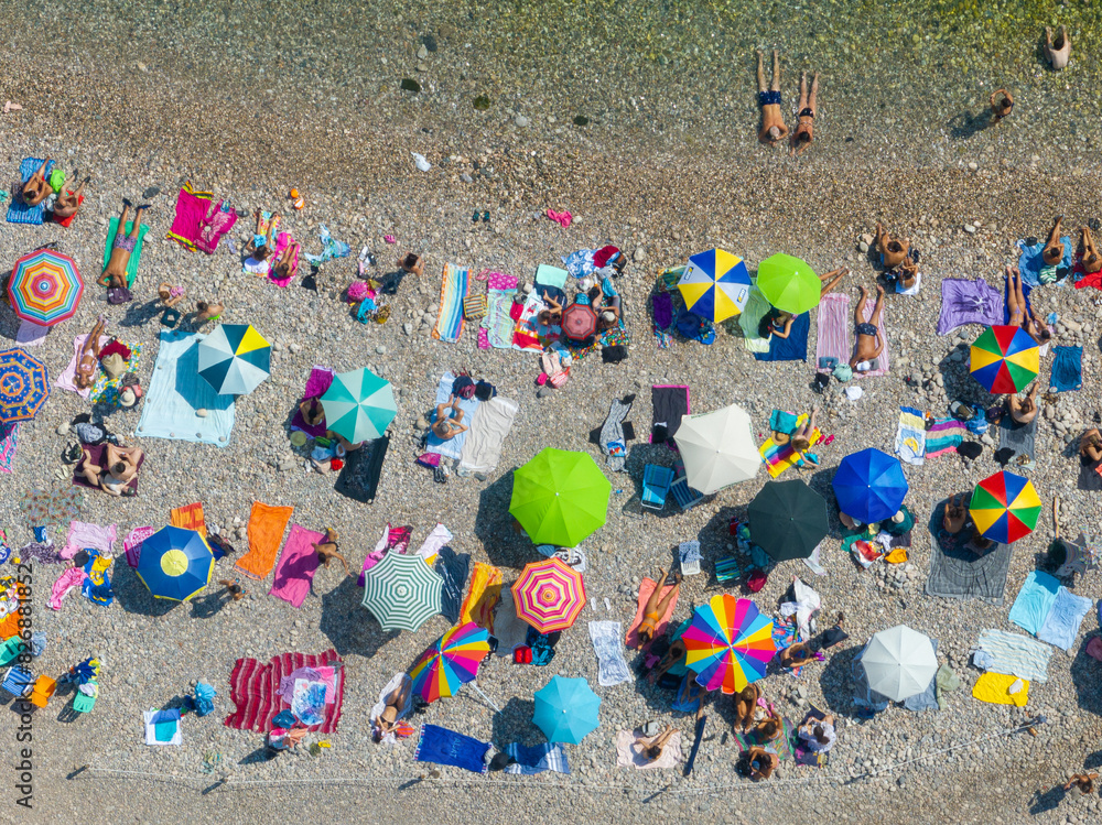 Sticker aerial view - taormina, italy