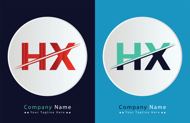 Unique HX letter logo Icon vector template.