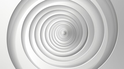 Fototapeta premium Nested white and gray concentric circles dynamic composition. Vector art.