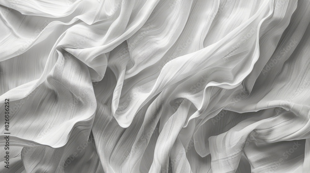 Poster texture of waving rough fabric with blank pattern