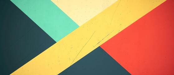 Pop art flat design side view retro theme animation Triadic Color Scheme