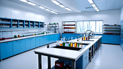 An experimental table in the chemistry laboratory includes the physical and chemical laboratory, precision instrument room, balance room, standard solution room, drug room, storage room, high-temperat