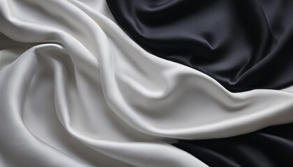 Fototapeta premium A white and black fabric with a pattern of stripes