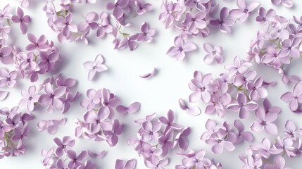 Purple lilac flower pattern seamless wallpaper background for greeting card