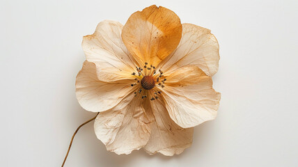 Isolated of a Radiant Marigold Flower Featuring Its Bold Col Top View Shot On White Background. Isolated radiant marigold flower, bold colors, top view shot, white background, marigold flower,