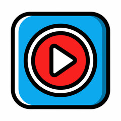 Multimedia Player Logo: Vector Illustration	