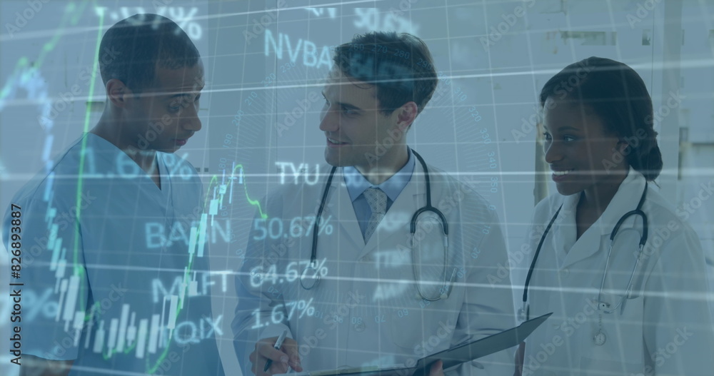 Poster image of data processing over diverse doctors