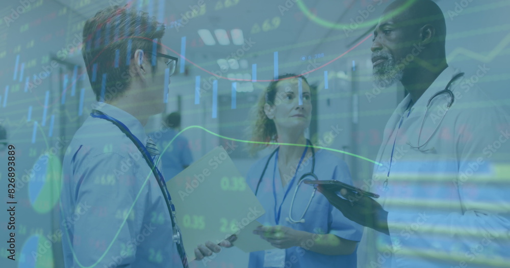 Poster image of data processing over diverse doctors