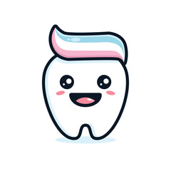 white teeth with toothpaste hairstyle